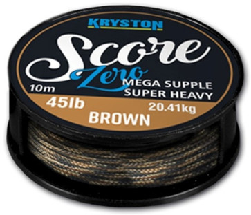 Fir Textil Inaintas Kryston Score Zero Leadfree Leader, Muddy Brown, 45 lbs, 10m