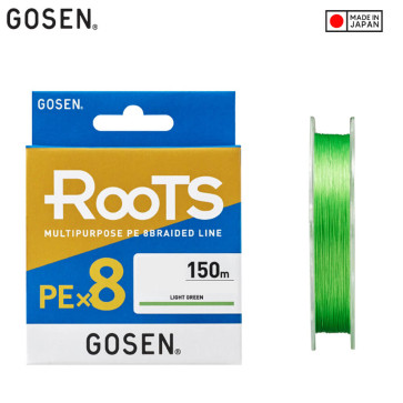 Gosen Fir Textil PE Roots X8 Light Green 150m, marime PE 0.6
