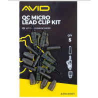Kitul Micro QC Lead Clip pentru Plumb Pierdut Avid Carp, 5buc/plic