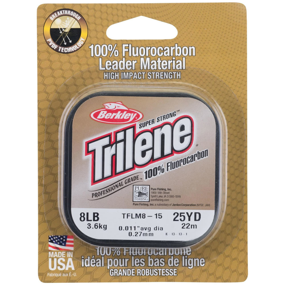 Berkley Trilene 100% Fluorocarbon 25m  0.25mm / 5.03kg, 10.8lb