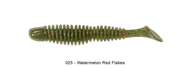 REINS Bubbling Shad 3" Culoare 025 - Watermelon Red Flake
