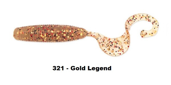 Reins Fat G-Tail Grub 2" Culoare 321 - Gold Legend