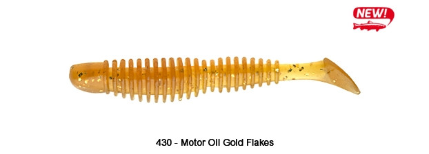 REINS Bubbling Shad 3" Culoare 430 - Motoroil Gold Flake