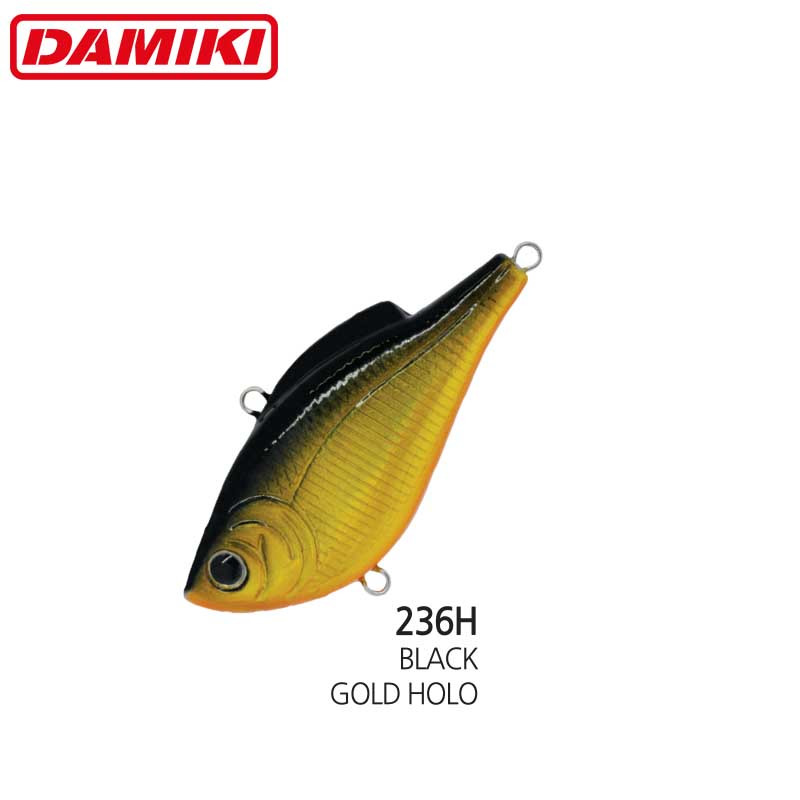 Damiki NAPJARU-60S 6CM/28Gr (Sinking) - 236H (Black Gold Holo)