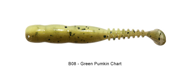 REINS FAT Rockvibe Shad 3.25" Culoare B08 - Green Pumkin Chartreuse