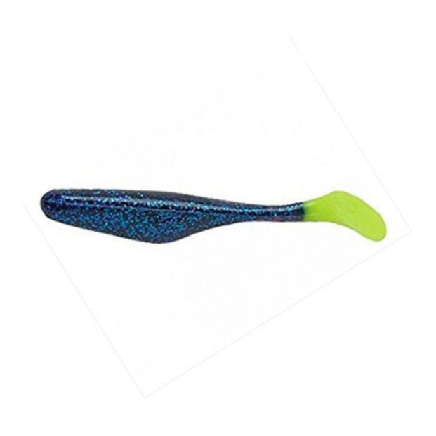 Bass Assassin Turbo Shad 4'' / 10cm Electric Blue/Limetreuse Tail