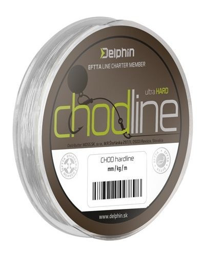 Fir Monofilament Monturi Delphin ChodLine, Transparent, 25m 0.40mm 25lbs