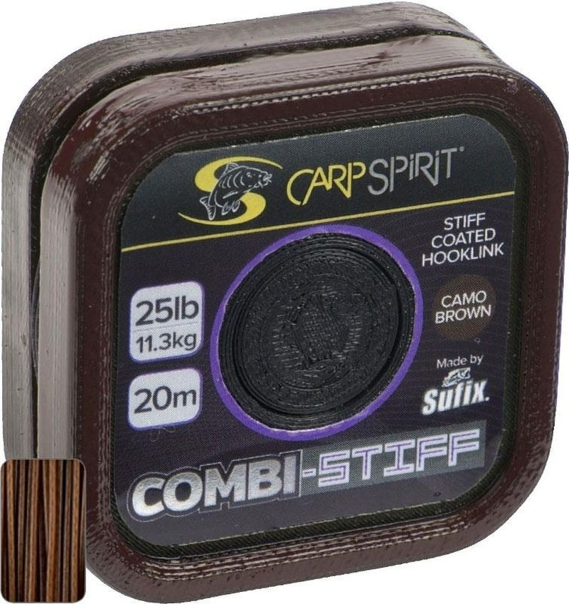 Fir Textil Carp Spirit Combi Stiff, Camo Brown, 20m 15lbs