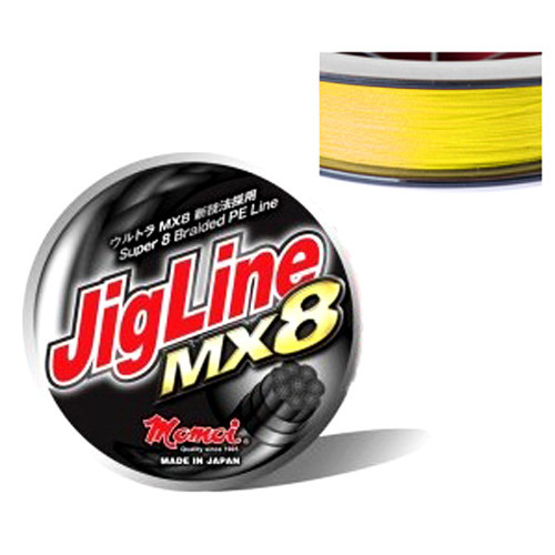 Fir Textil Momoi Jigline MX8 Yellow Fluo 125m, 0.10mm, 6kg