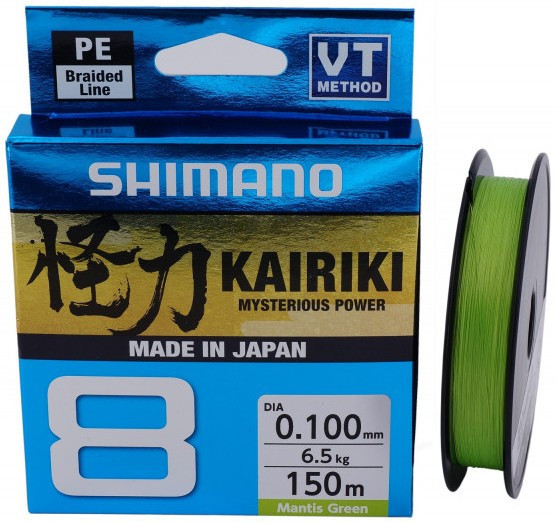 Fir Textil Shimano Kairiki 8 Braided Line, Mantis Green, 150m 0.06mm 5.30kg	