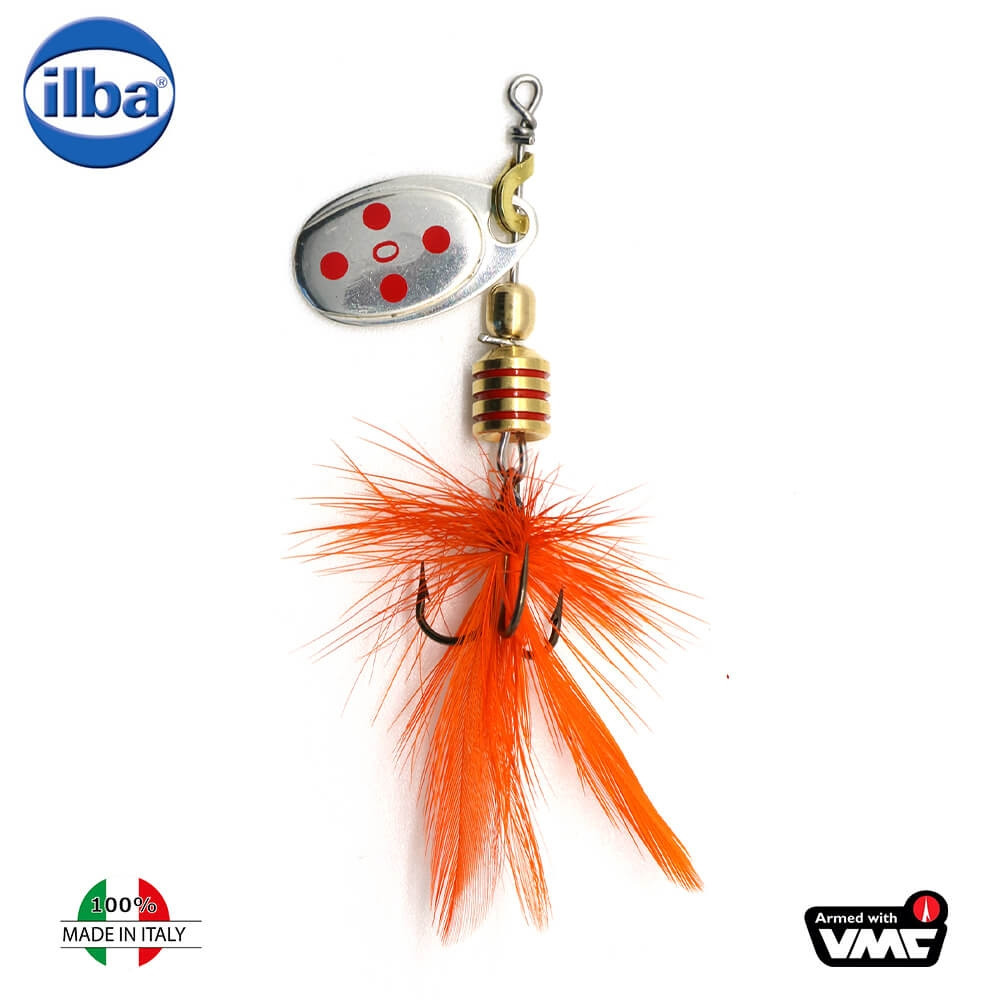 Ilba rotativa Tondo Mosca (Fly) - Silver/Red + Fly Orange - nr.0/2gr (105110)