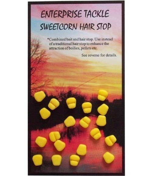 Opritoare Enterprise Tackle Sweetcorn Hair Stops, 20buc/plic Yellow