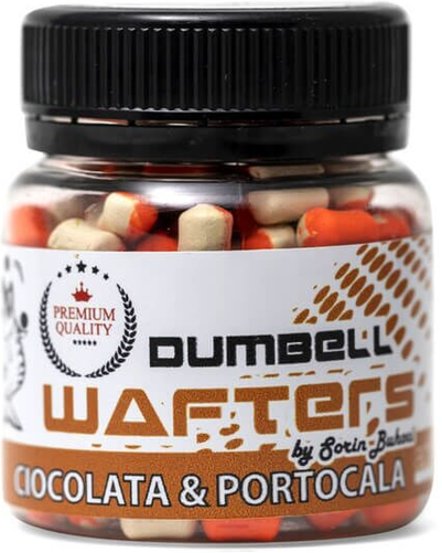 Dumbell Wafters, 8mm Ciocolata & Portocala