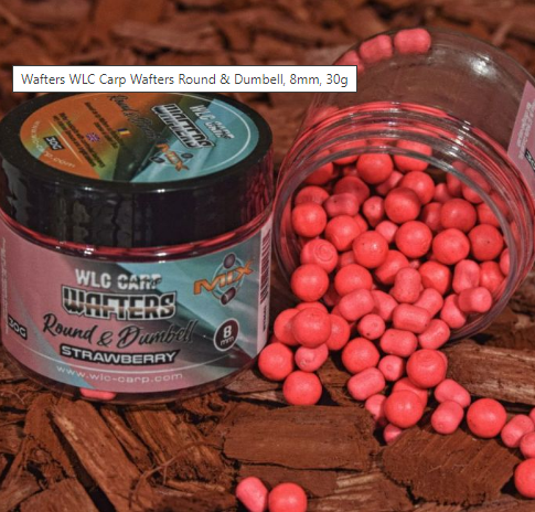 Wafters Wlc Carp Round Dumbell Strawberry 8mm