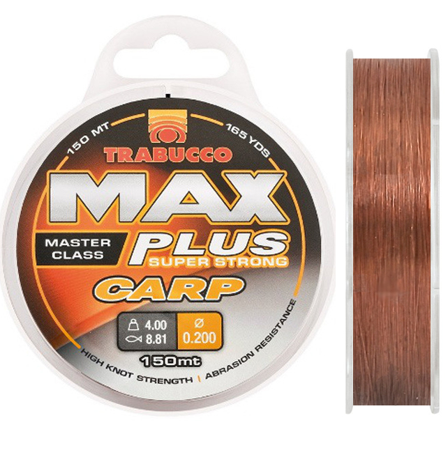 Fir Monofilament Trabucco Max Plus Carp 150m 0.25mm 5.80kg