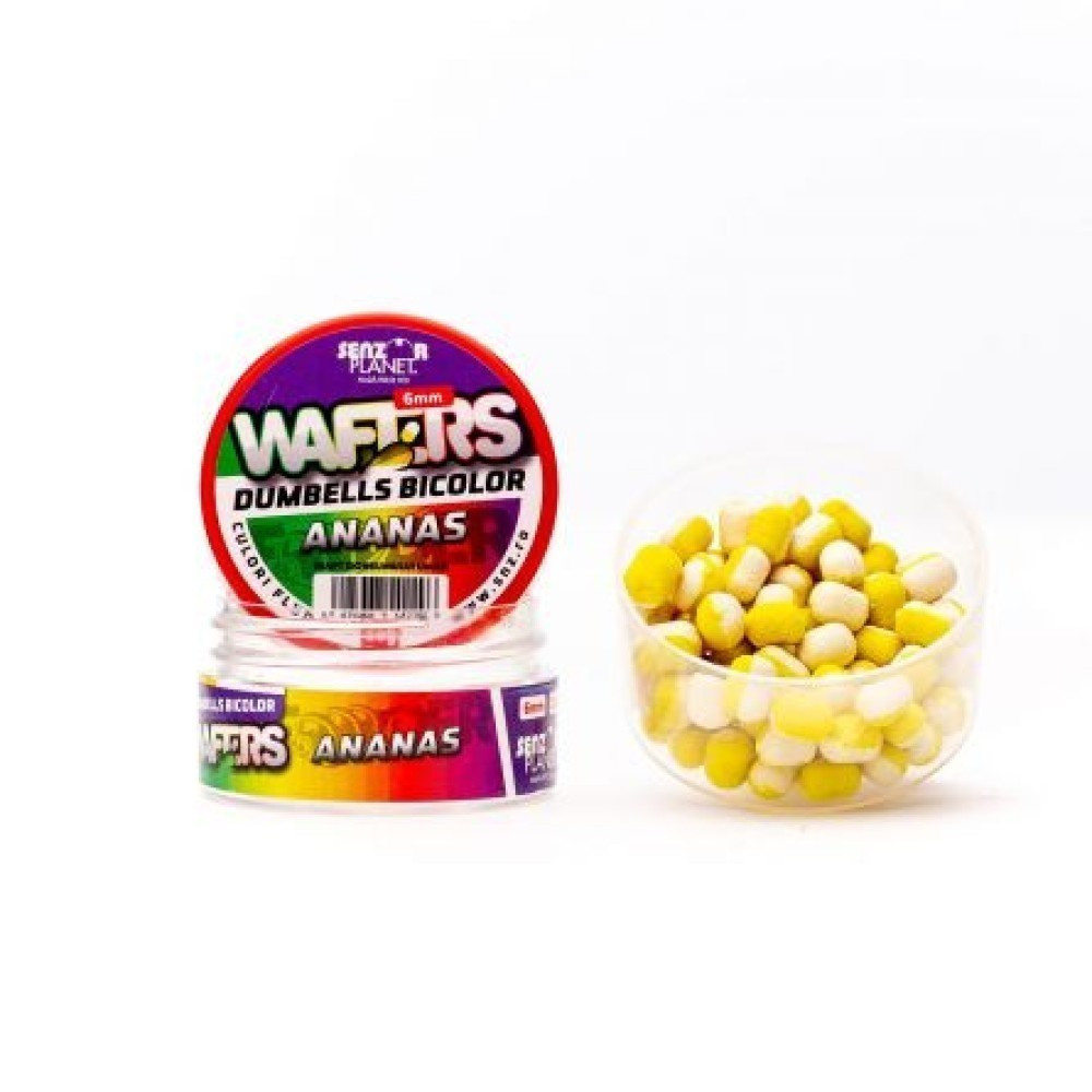 Wafters Senzor Planet Dumbells Bicolor, Ananas, 6mm/15g